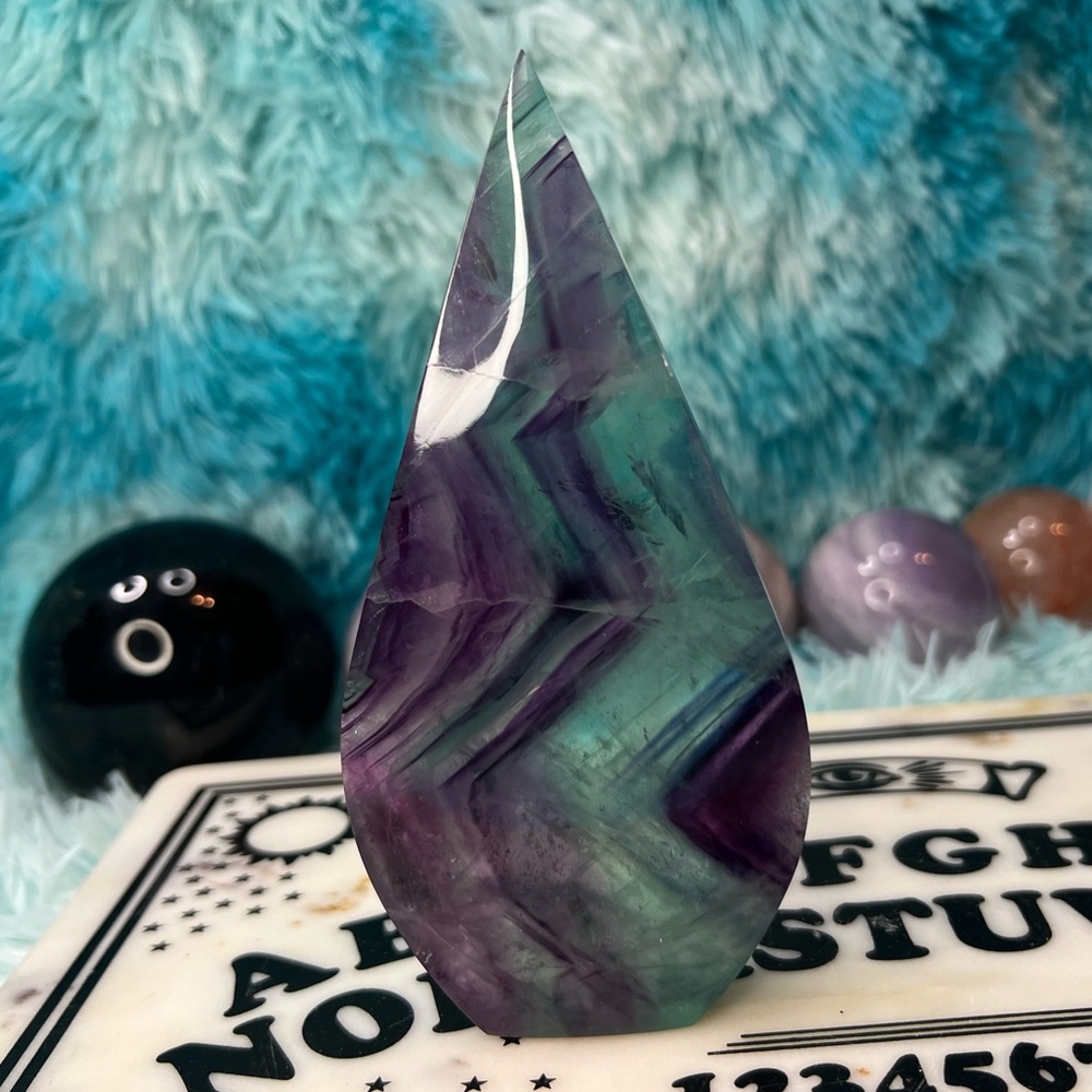RAINBOW FLUORITE CRYSTAL POINT